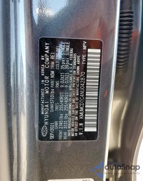 2022 Genesis Gv70 Base from USA, damaged, VIN KMUMCDTC4NU042870